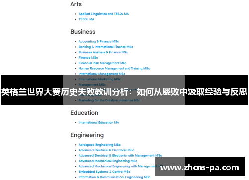 英格兰世界大赛历史失败教训分析:如何从屡败中汲取经验与反思 英格兰世界大赛历史失败教训分析:如何从屡败中汲取经验与反思